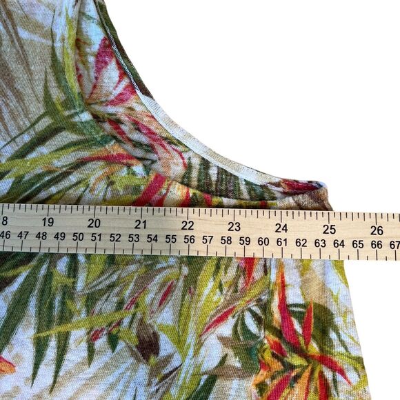J Jill Sleeveless Linen Top Tropical Lightweight Colorful Womens Sz. 3X Beach - Picture 5 of 8